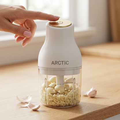 Premium Mini Electric Garlic & Vegetable Chopper - 250ml (One-Touch Operation)