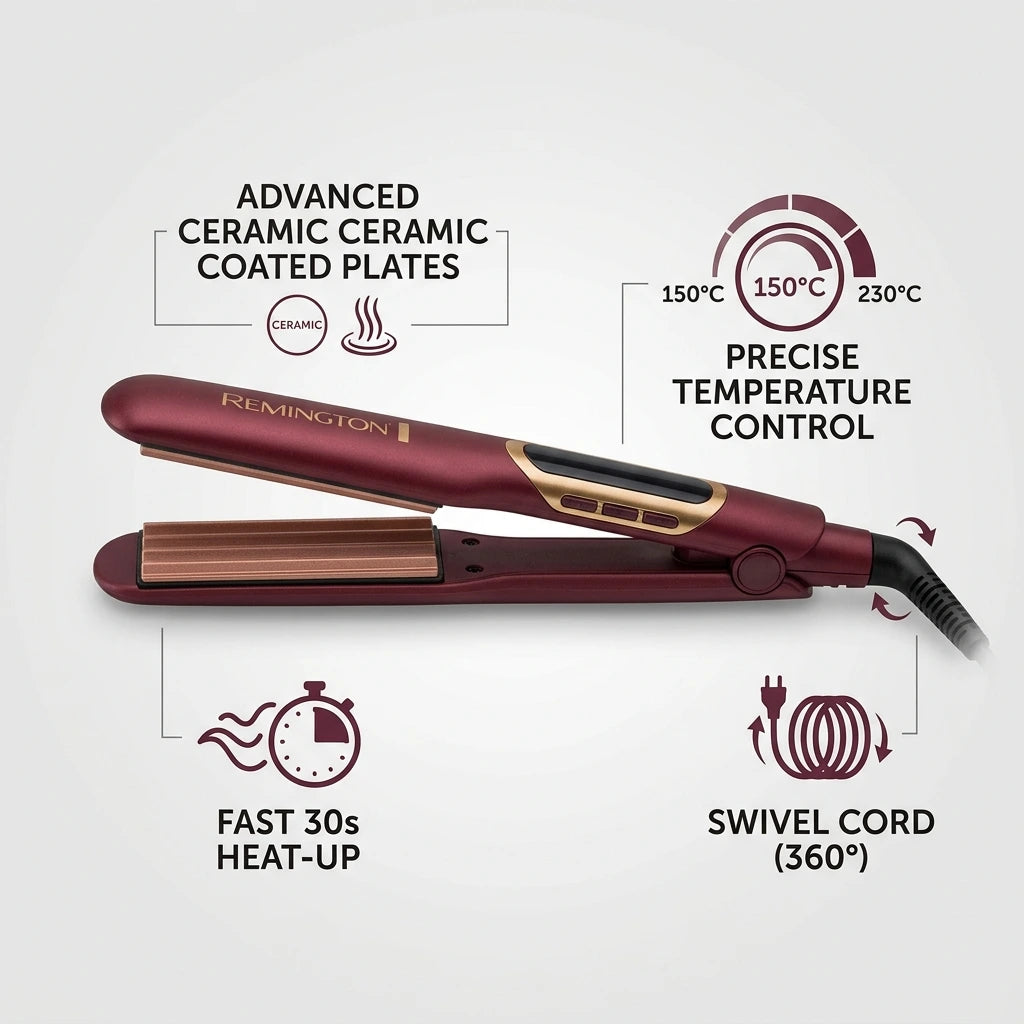 Professional Hair Crimper & Styler: Get Salon-Look at Home Easily!