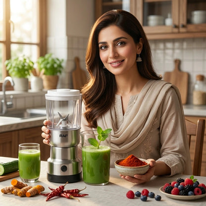 RAF 2in1 Electric Juicer and Masala Grinder - Fast & Easy Kitchen Helper