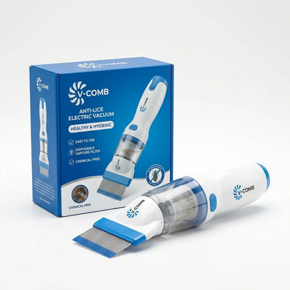 V-Comb Anti-Lice Electric Vacuum: Professional Chemical-Free, Painless, and Effective Head Lice & Egg Removal System