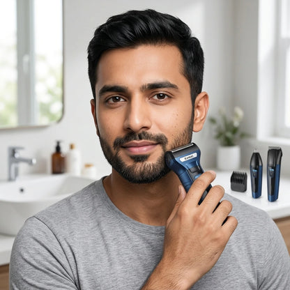 Kemei 3-in-1 Rechargeable Grooming Kit: Professional Shaver & Trimmer for Perfect Look